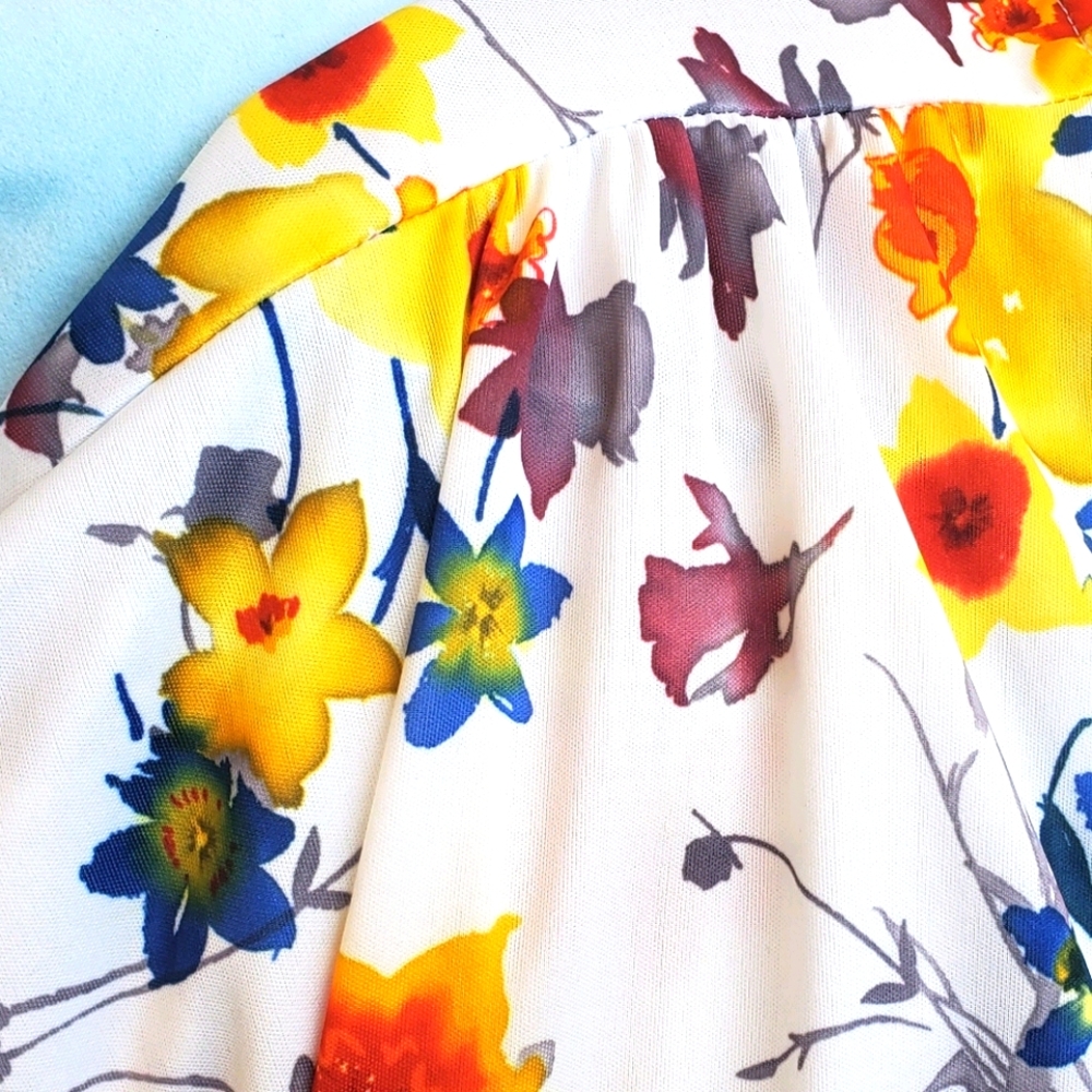 Vintage BLAIR Floral Watercolor Blouse